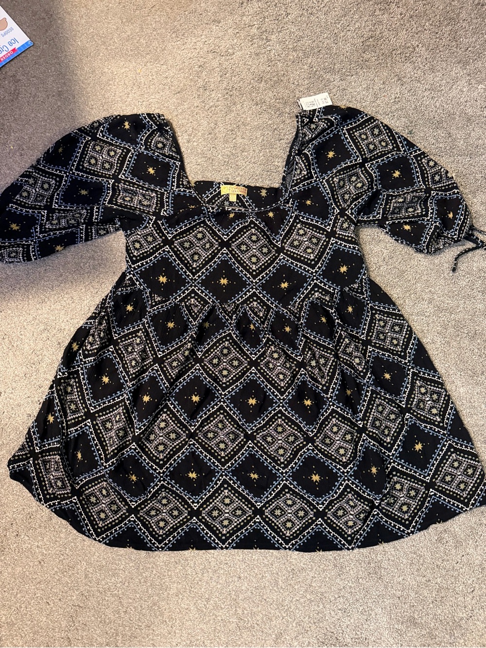 princess vera wang Celestial boho babydoll mini dress /tunic - size xl